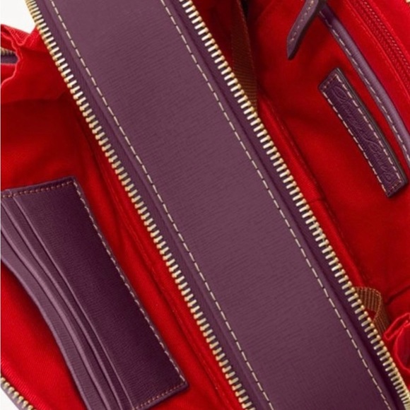 NWT Dooney & Bourke Saffiano Leather Sawyer Crossbody Bag • Plum Wine - Picture 14 of 15